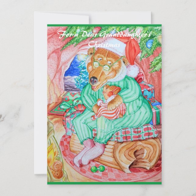 Um cartão de Natal de uma querida neta. (Frente)