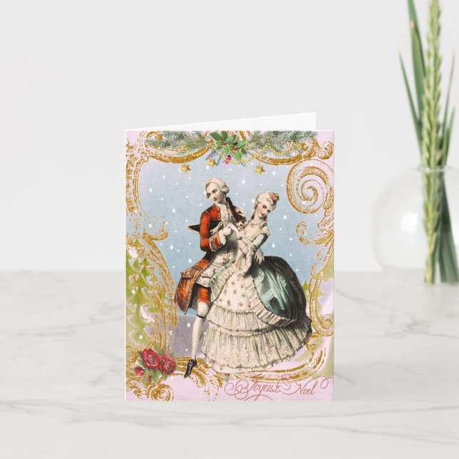 Um cartão de Natal JOYEUX NOEL (Frente)