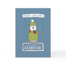 Um cartão de Natal maravilhoso do neto