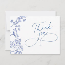 Um Cartão de Nota Azul Obrigado