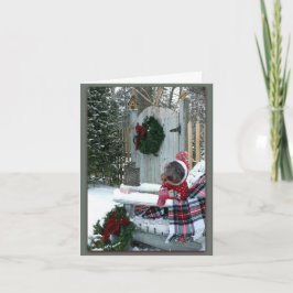 Um Cartão de Nota de Dia do Winters (com palavras)