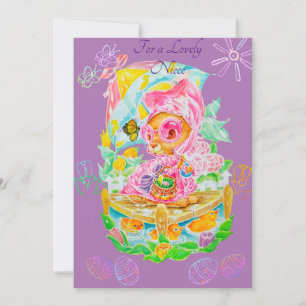 Um Cartão De Páscoa Personalizado Da sobrinha.