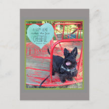 Um Cartão de Posto de Sorriso Cheio