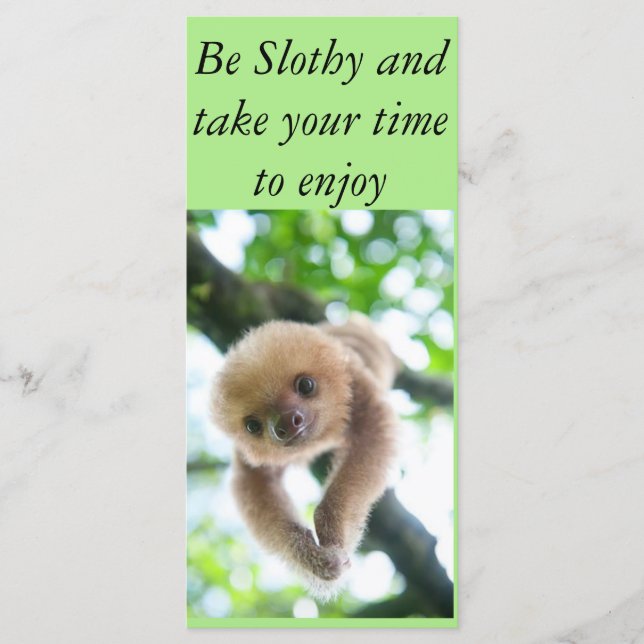 Um cartão de preguiça (Frente)