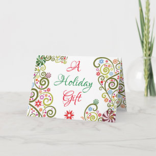 Um Cartão De Presente De Férias!