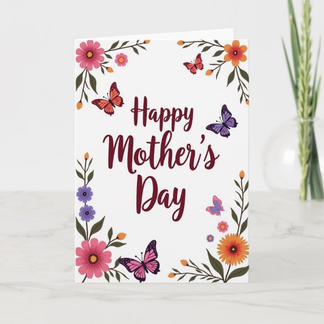 Um Cartão de Primavera para a Mãe (Frente)