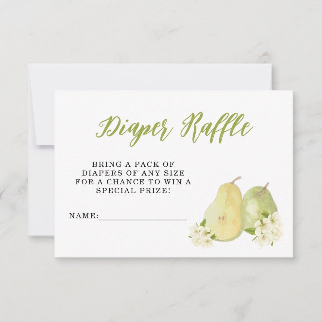 Um Cartão De Recinto De Fralda De Pear Doce (Frente)
