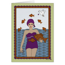 Um Cartão de Saída de Peixe de Água_A_Saudação