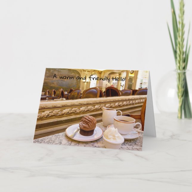 Um cartão de saudação amigável (Frente)