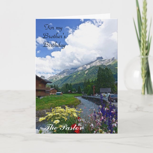 Um Cartão de Saudação de Aniversário Dobrado para  (Frente)