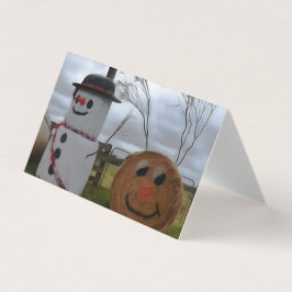 Um cartão de saudação de Natal para fazendeiros