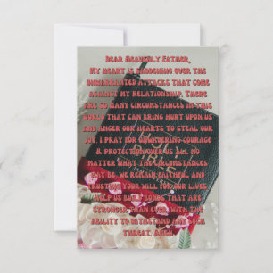 Um Cartão de Saudação Simples de Oração à Vida Diá