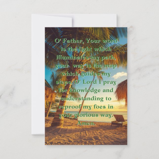 Um Cartão De Saudação Simples De Orientação E Paz (Frente)