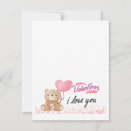 Um cartão de tema do Namorados do Urso de Teddy