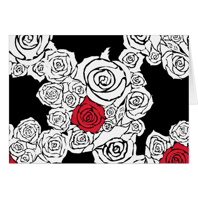 Um cartão de teste padrão cor-de-rosa do amor (Frente Horizontal)