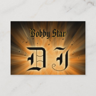 Um cartão de visita alaranjado do ligt do laser do