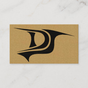 Um cartão de visita legal das iniciais do DJ do