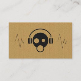 Um cartão de visita legal do ícone do DJ do cartão