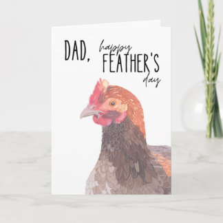 Um cartão do Dia dos Pais com frango