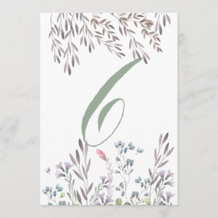 Um Cartão Duplo A Wildflower Wedding Table No. 6