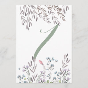 Um Cartão Duplo A Wildflower Wedding Table No. 7