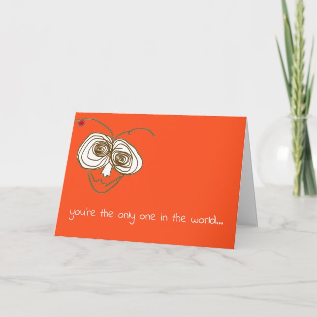 Um cartão engraçado que diz que você é especial e  (Frente)