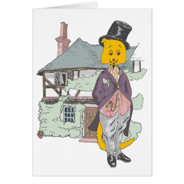 Um cartão felino fino (Frente)