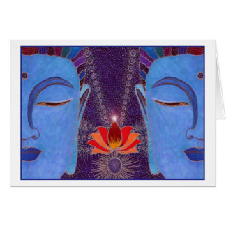Um cartão feliz da meditação