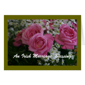 Um cartão irlandês de benção de Casamento