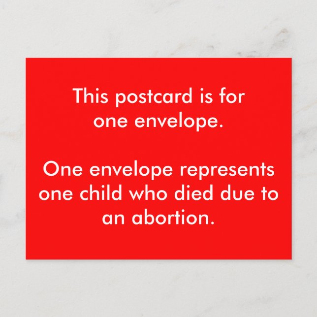 Um cartão para o dia vermelho do envelope (Frente)