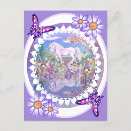 Um cartão postal de um paraíso roxo