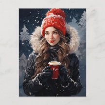 Um cartão postal para entusiastas do inverno e do 