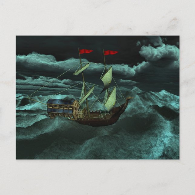 Um Cartão Postal para o Mar Selvagem e Tempestade (Frente)