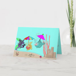 Um Cartão Saudável "Só Porque" com 2 Peixes Engraç