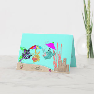 Um Cartão Saudável "Só Porque" com 2 Peixes Engraç