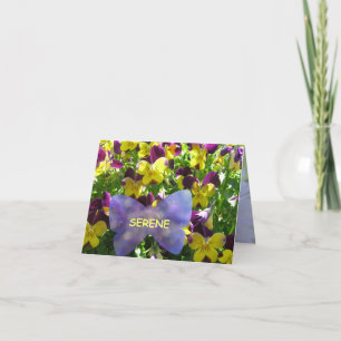 Um cartão Serene Pansy Garden