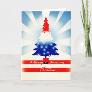 Um Cartão Vintage de Natal Americano