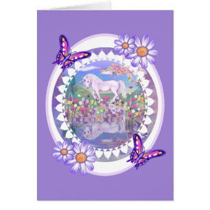 Um cartões de agradecimentos de paraíso roxo