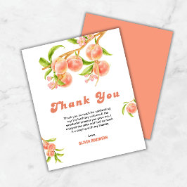 Um Cartões de agradecimentos de Pêssego Doce