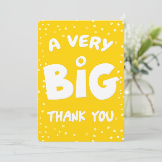 Um Cartões de agradecimentos Muito Grande De Mim (Em pé/Frente)