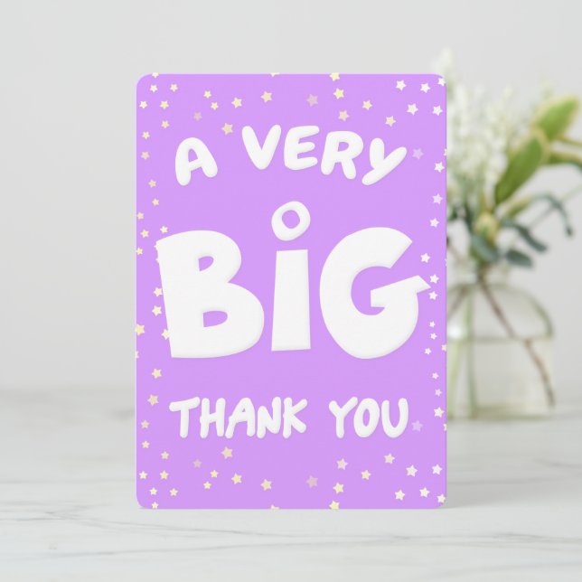 Um Cartões de agradecimentos Muito Grande De Mim (Em pé/Frente)