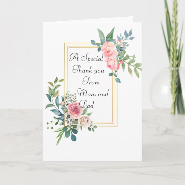 Um Cartões de agradecimentos para uma Filha que é  (Frente)