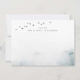 Um Cartões de agradecimentos plano de casamento de