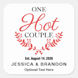 Um Casal Quente Etiqueta Quadrada HS036sqn