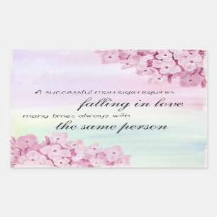 "Um casamento bem sucedido." etiqueta das citaçõ