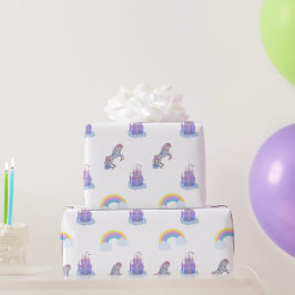 Um castelo de conto de fadas e papel de embrulho d