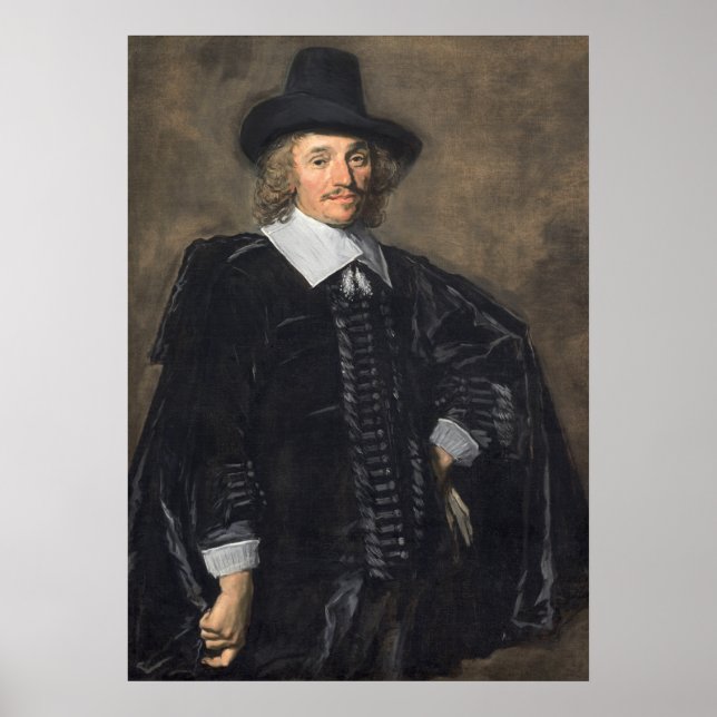 Um cavalheiro - Frans Hals Fine Art Poster (Frente)