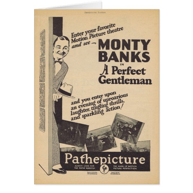 Um cavalheiro perfeito Monty deposita o anúncio do (Frente)