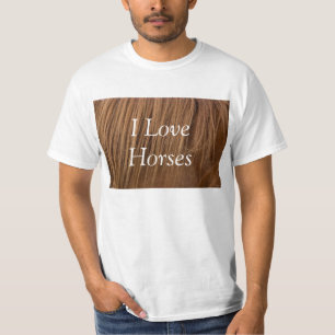 Um Cavalo Eu Adoro T-Shirt Cavalo