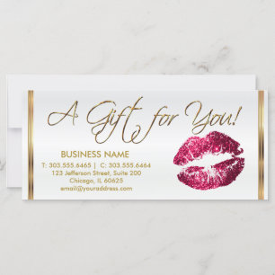 *Um Certificado de Presente Batom Rosa Quente 2